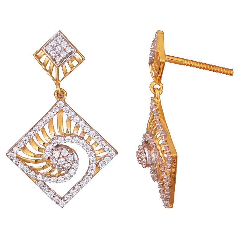 Luxe Spiral Dome Earrings - Image 2