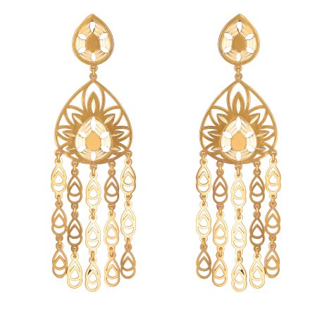 Golden Leaf Dangler Earrings